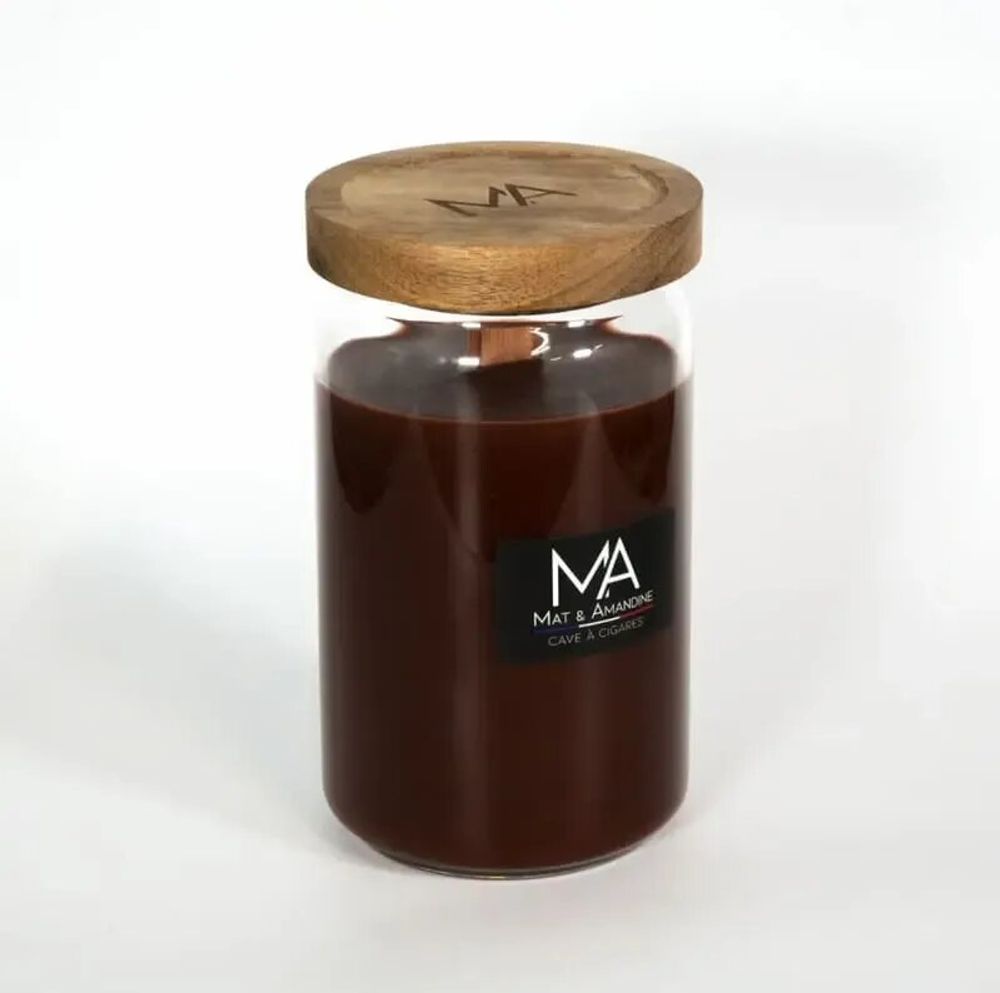 Objets de décoration - CAVE A CIGARES – Bougie parfumée (Grande Jarre) - MAT AMANDINE