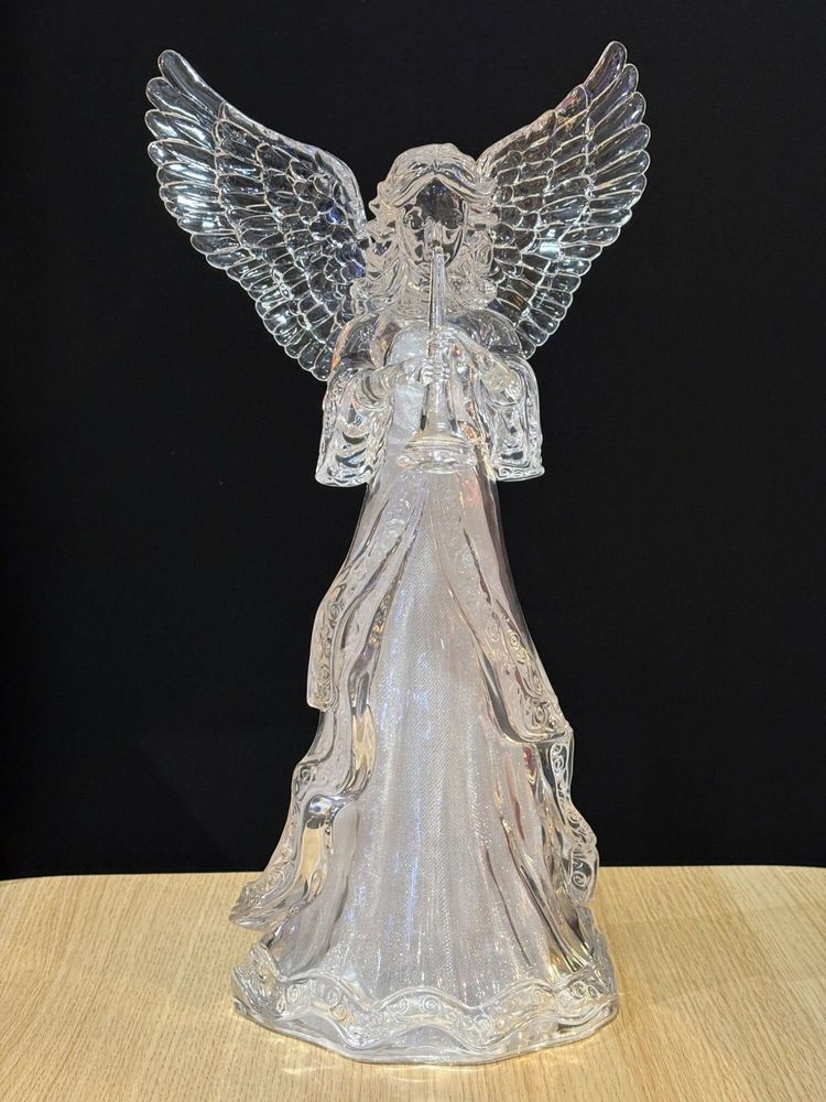 Nativity scenes and santons - LED Light-Up Angel Figurine – Horn - BLUE STAR B.V.
