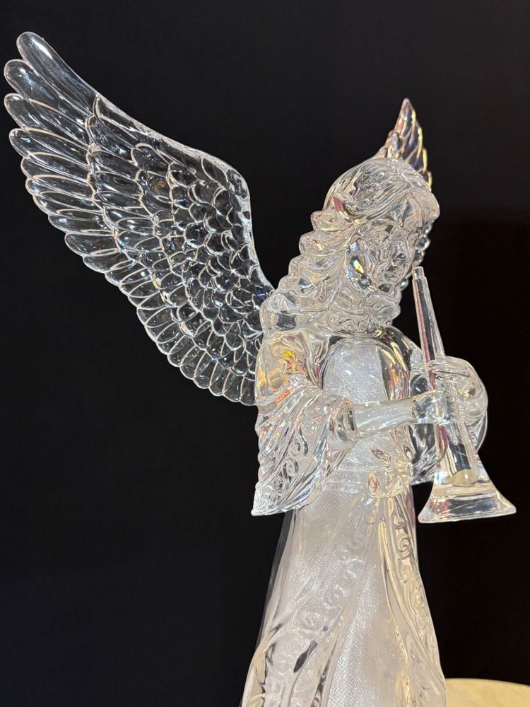 Nativity scenes and santons - LED Light-Up Angel Figurine – Horn - BLUE STAR B.V.