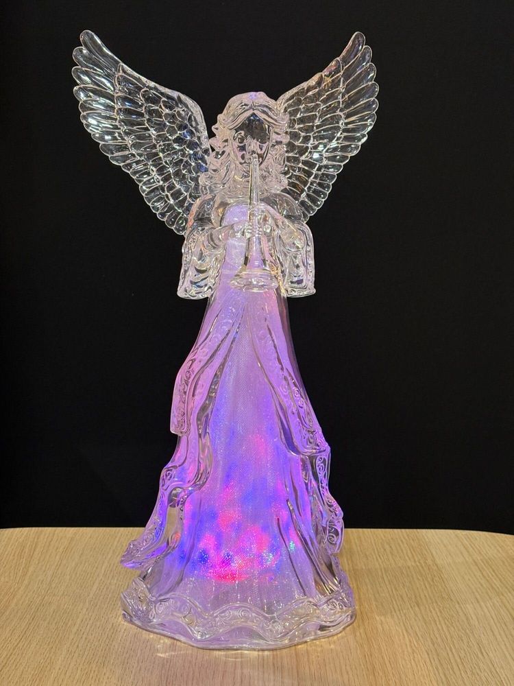 Nativity scenes and santons - LED Light-Up Angel Figurine – Horn - BLUE STAR B.V.