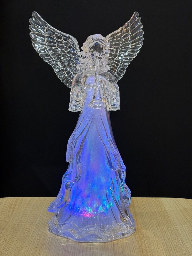 Nativity scenes and santons - LED Light-Up Angel Figurine – Horn - BLUE STAR B.V.