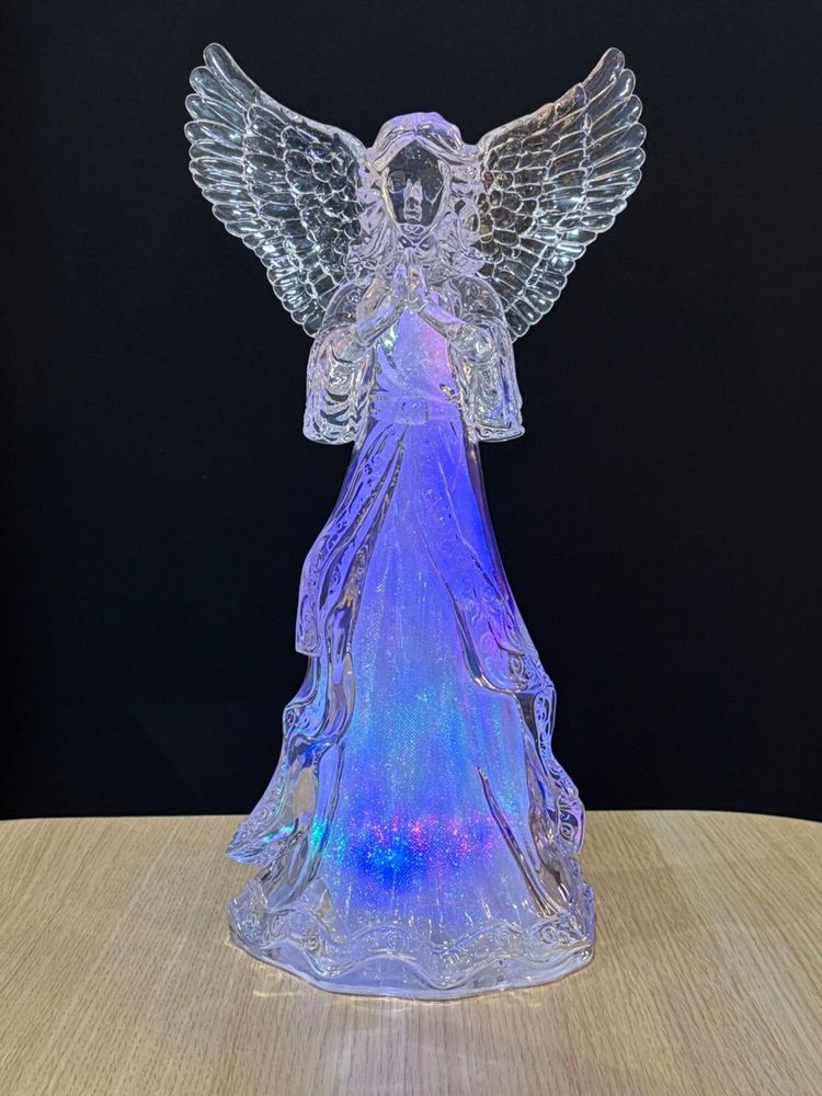 Nativity scenes and santons - LED Light-Up Angel – Pray - BLUE STAR B.V.