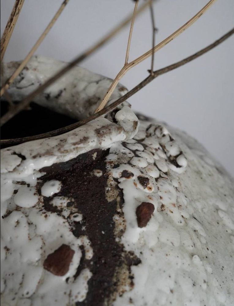 Vases - Vase blanc III, Céramique sauvage - GALERIE SANA MOREAU