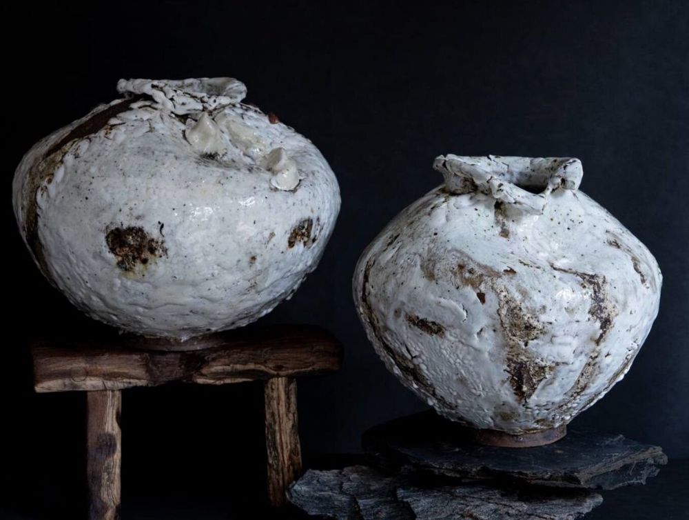 Vases - Vase blanc III, Céramique sauvage - GALERIE SANA MOREAU