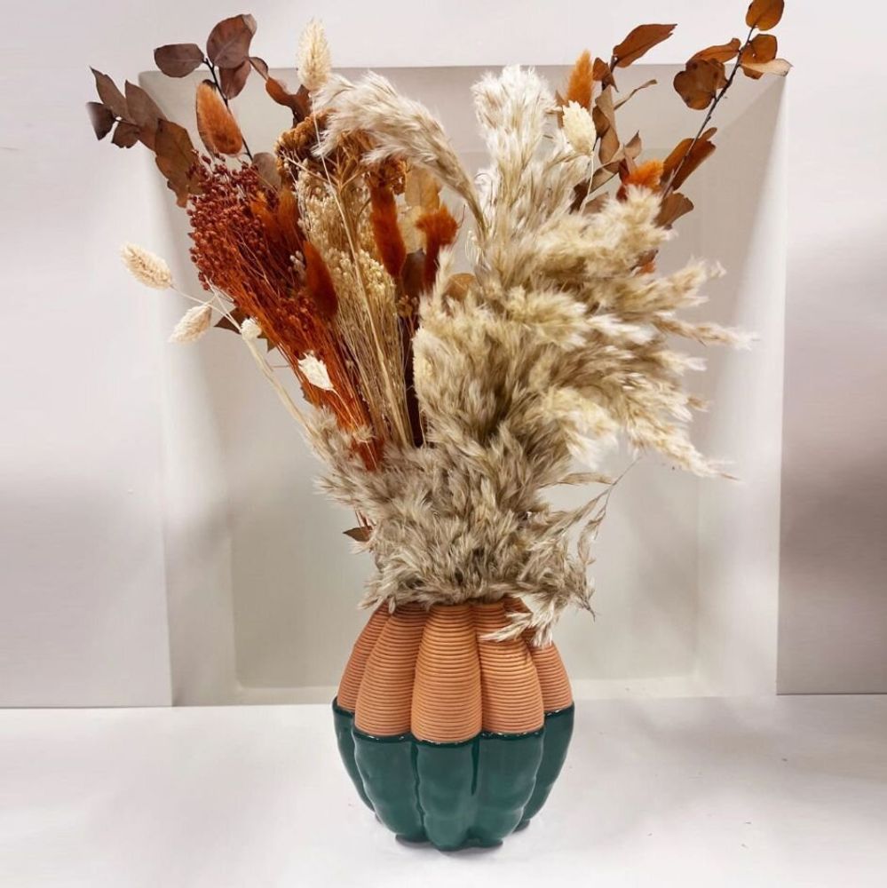 Vases - 3D PETRA GREEN enamelled clay - COMMON PLACE YOUR URBAN JUNGLE