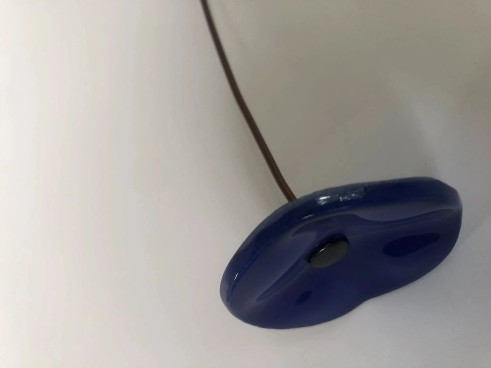 Floral decoration - Small Glass Flower For Outside In D.Blue On Flexible Stem - CARNEOL GLASS
