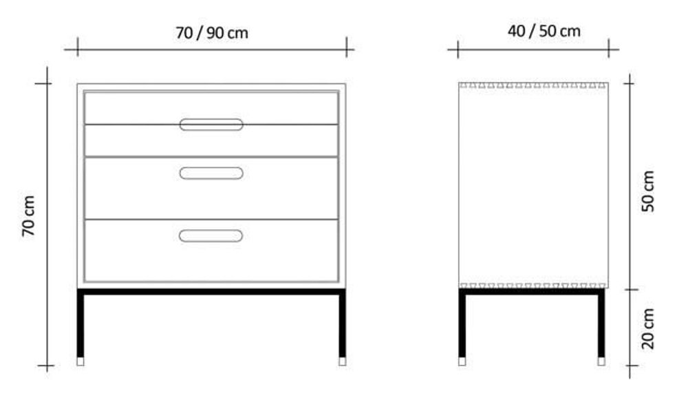 Commodes - Commode sur mesure modèle Cosmopol C4P - JL STUDIO