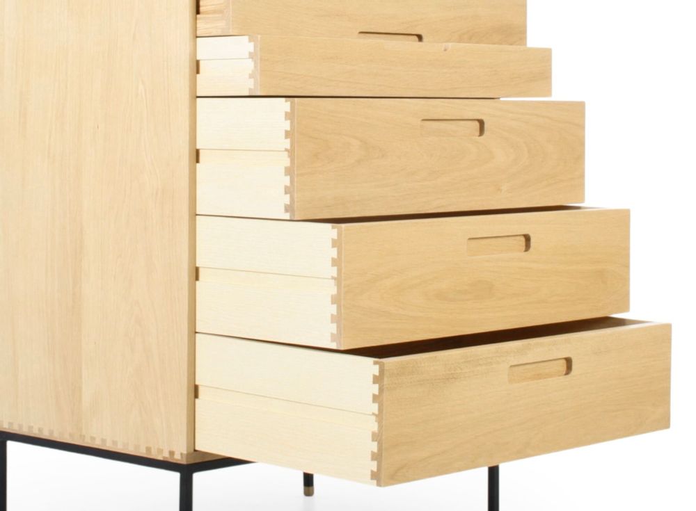 Commodes - Commode sur mesure modèle Cosmopol. 5 tiroirs - JL STUDIO