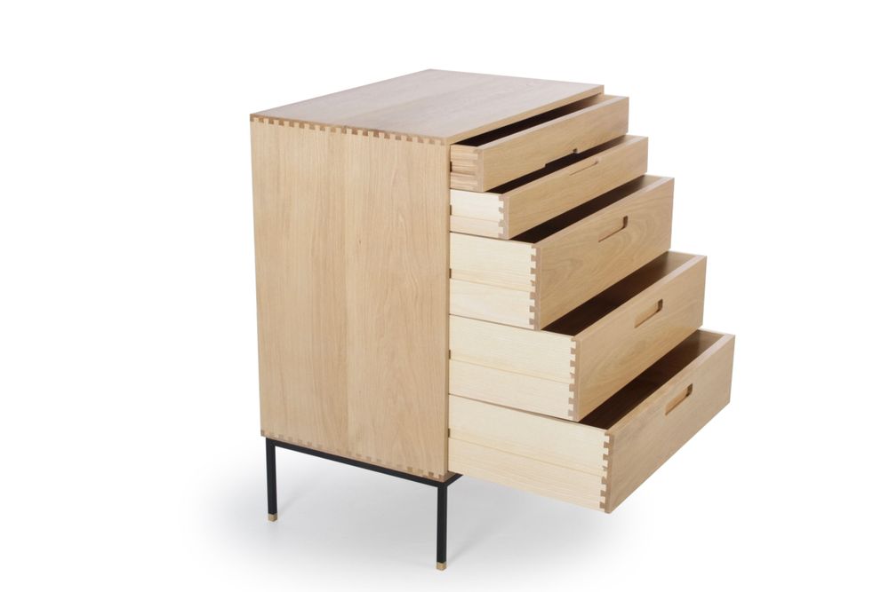 Commodes - Commode sur mesure modèle Cosmopol. 5 tiroirs - JL STUDIO