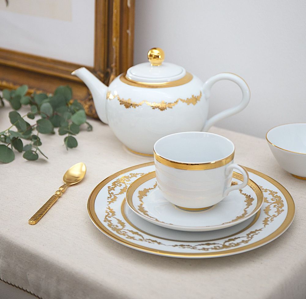 Assiettes de réception - Imperio Gold assiettes en porcelaine - PORCEL