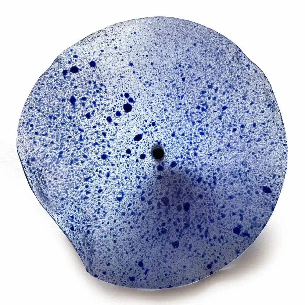 Floral decoration - Glass flower in transparent, dark blue, light blue - CARNEOL GLASS