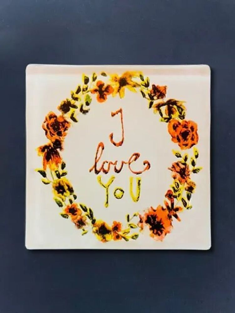 Objets de décoration - Je t'aime ! Aimant - CARNEOL GLASS