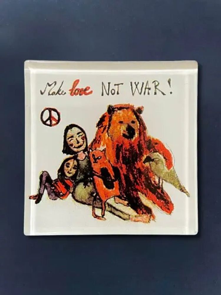 Decorative objects - Make peace! Magnet - CARNEOL GLASS