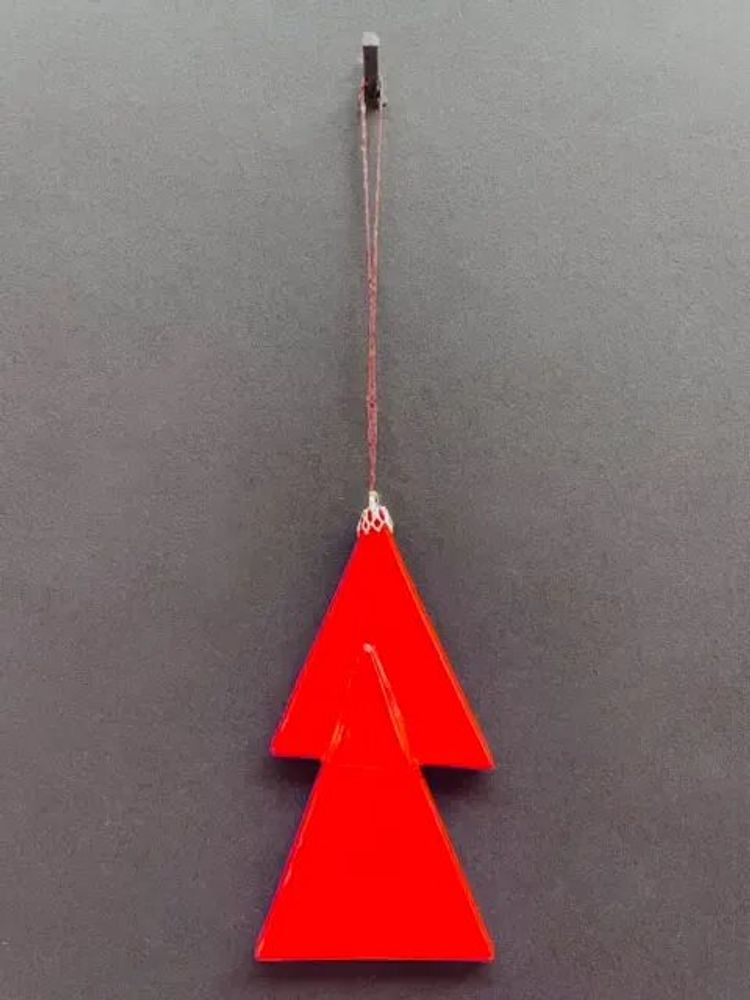 Christmas garlands and baubles - Christmas tree ornament in red colour - CARNEOL GLASS