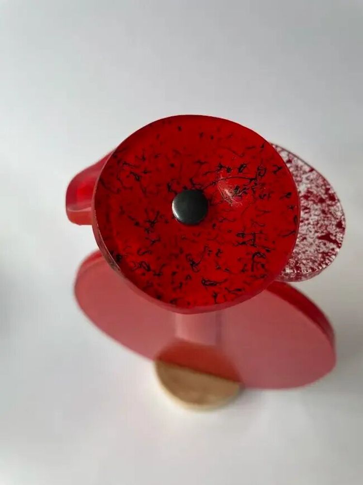 Vases - Round vase set, red colour 13 cm - CARNEOL GLASS