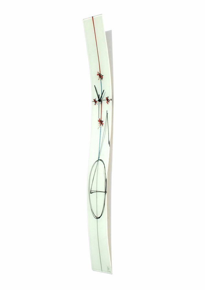 Horloges - Horloge murale blanche Geometry 12x115 cm - CARNEOL GLASS