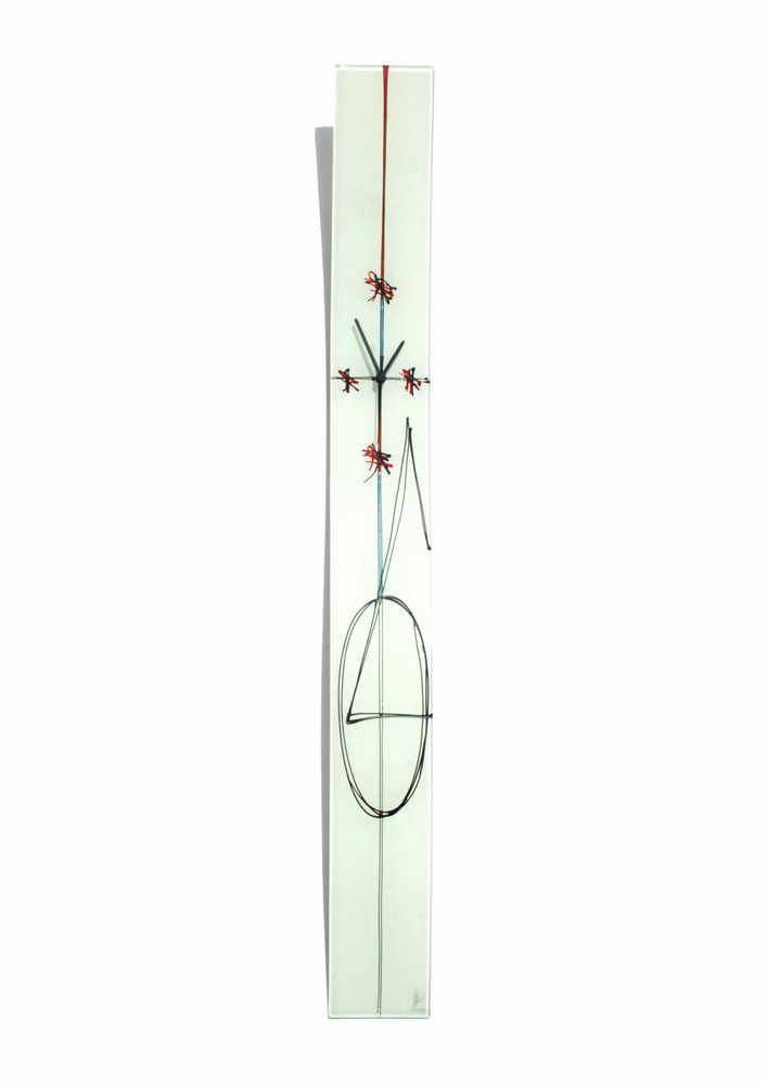 Horloges - Horloge murale blanche Geometry 12x115 cm - CARNEOL GLASS