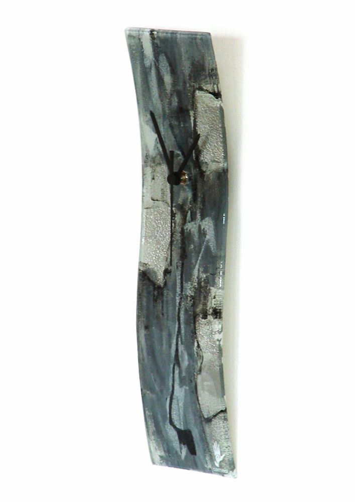 Clocks - Amasonas grey-silver wall clock 10x41 cm - CARNEOL GLASS