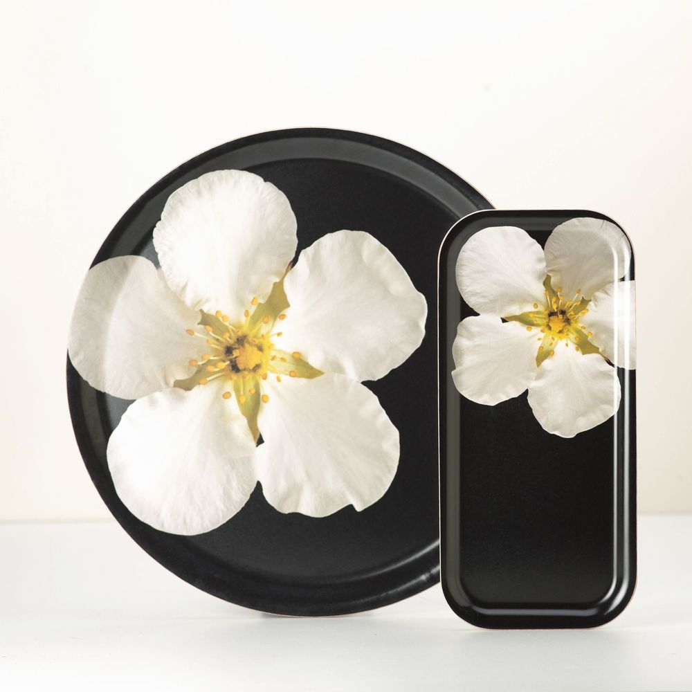Plateaux - Plateau de service rond en bois - Rose des dunes 38 cm - MONBOPLATO