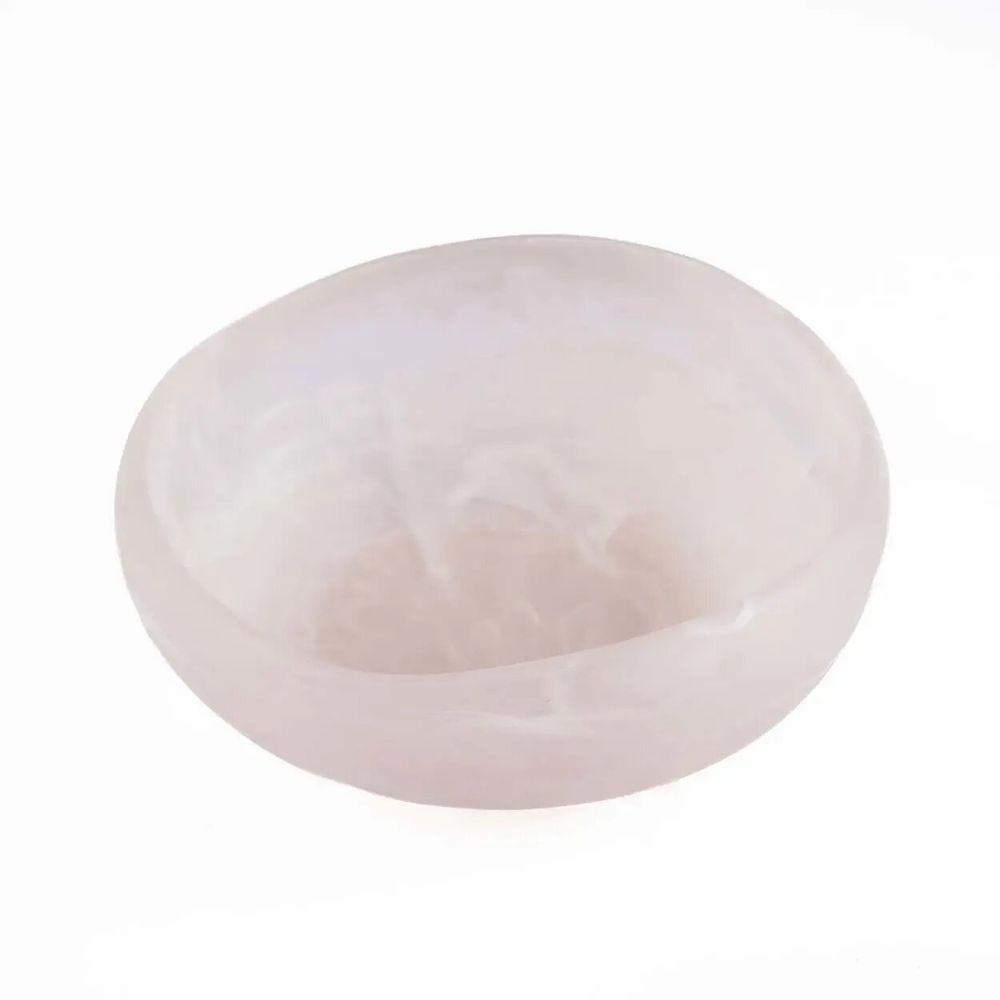 Mugs - The Resin Organic Bowl - Pink White - L - BAZAR BIZAR LIVING