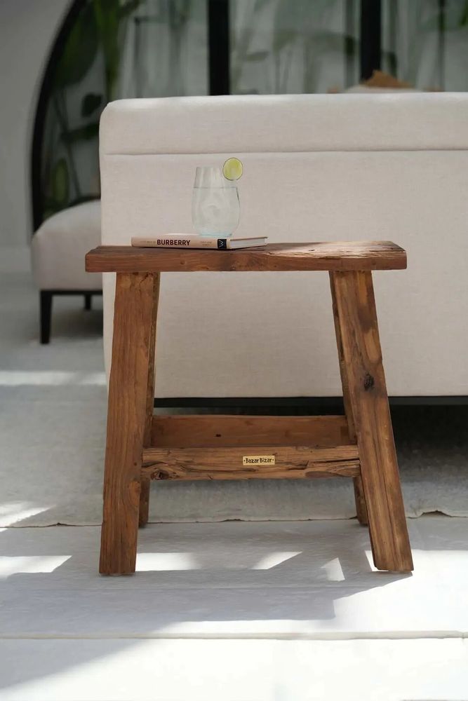 Stools - The Fab Rustic Stool - Natural - BAZAR BIZAR LIVING