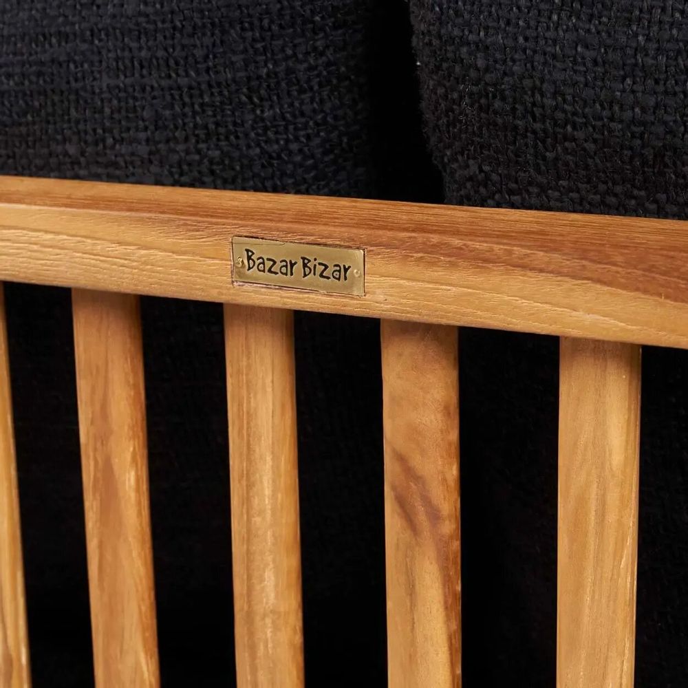 Sofas - The Malawi Two Seater - Natural Black - BAZAR BIZAR LIVING
