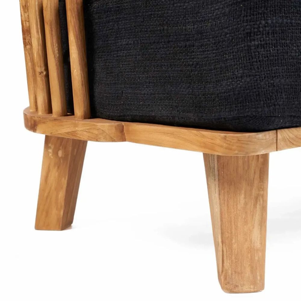 Sofas - The Malawi Two Seater - Natural Black - BAZAR BIZAR LIVING