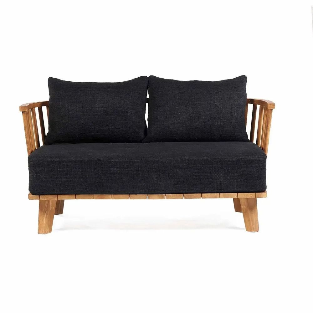 Sofas - The Malawi Two Seater - Natural Black - BAZAR BIZAR LIVING
