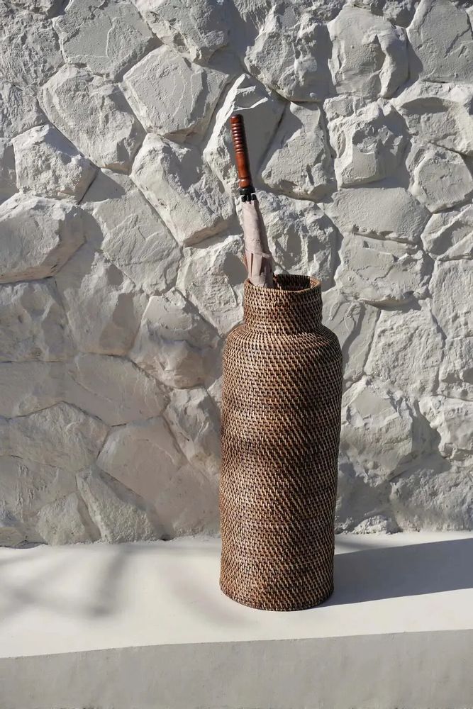 Shopping baskets - The Colonial Umbrella Basket - Natural Brown - BAZAR BIZAR LIVING