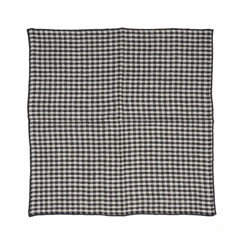 Napkins - The Picknick Napkin - Natural Black - 45x45 - BAZAR BIZAR LIVING