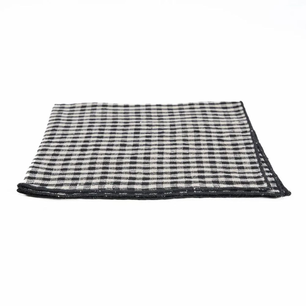 Napkins - The Picknick Napkin - Natural Black - 45x45 - BAZAR BIZAR LIVING