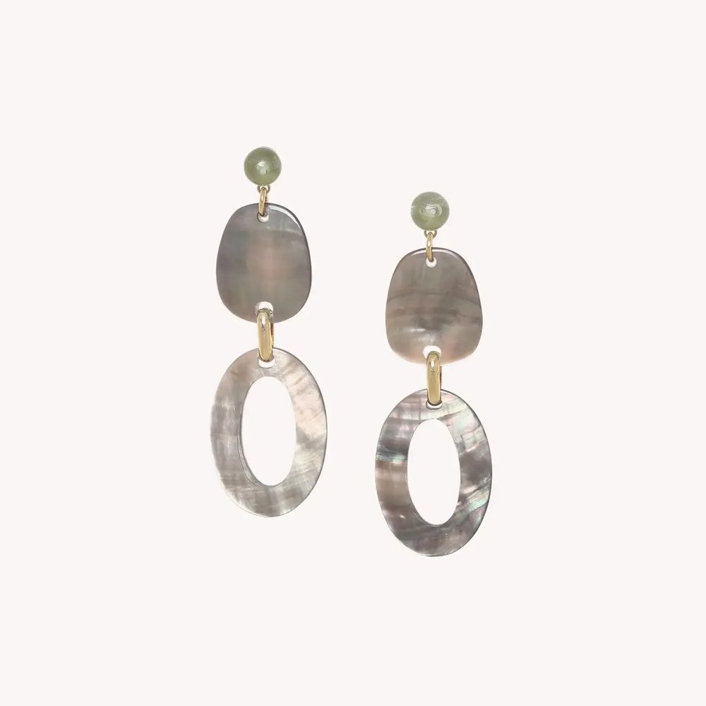 Bijoux - Boucles d'oreilles poussoir top perle fluorite - Fluorite - NATURE BIJOUX