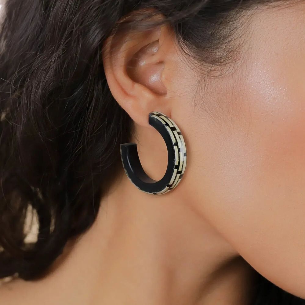 Jewelry - Creoles earrings - Madam Bogolan - NATURE BIJOUX