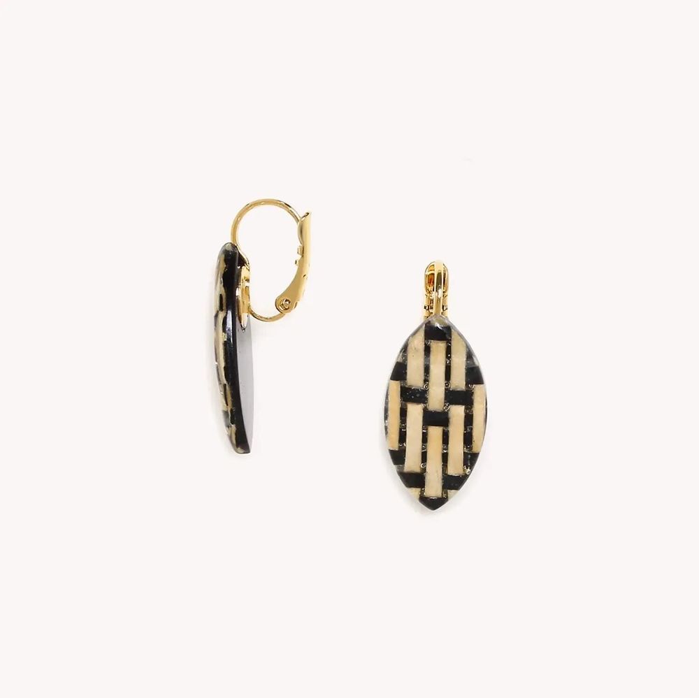 Jewelry - "eye shape" french earrings - Madam Bogolan - NATURE BIJOUX