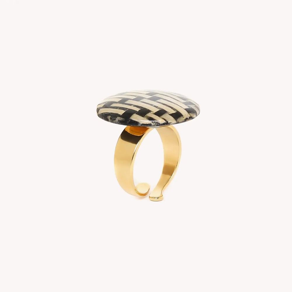Jewelry - Adjustable round ring - Madam Bogolan - NATURE BIJOUX
