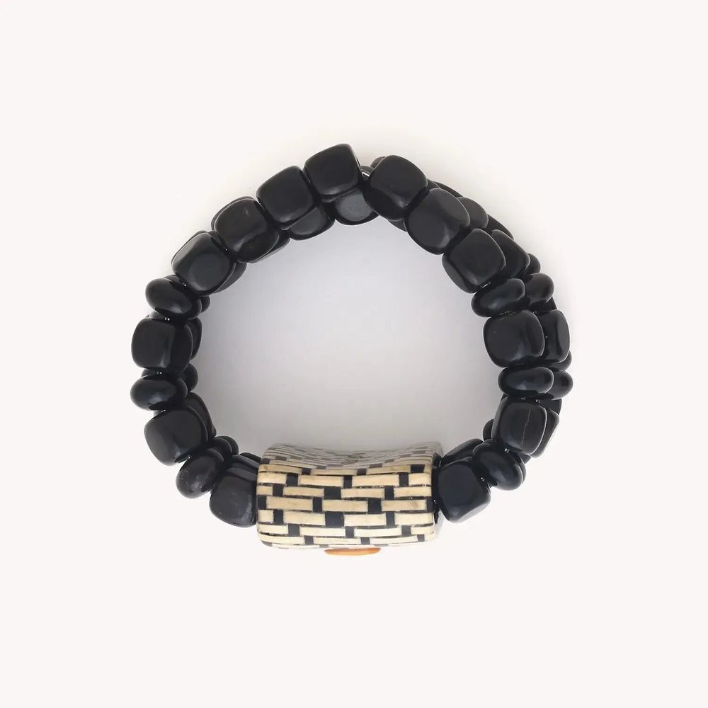 Jewelry - Big stretch bracelet - Madam Bogolan - NATURE BIJOUX