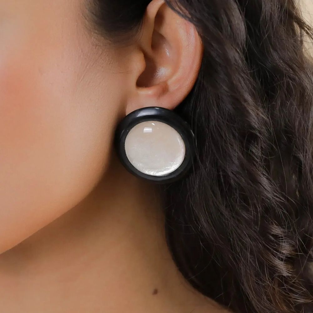 Jewelry - Simple round post earrings - Saint Honore - NATURE BIJOUX