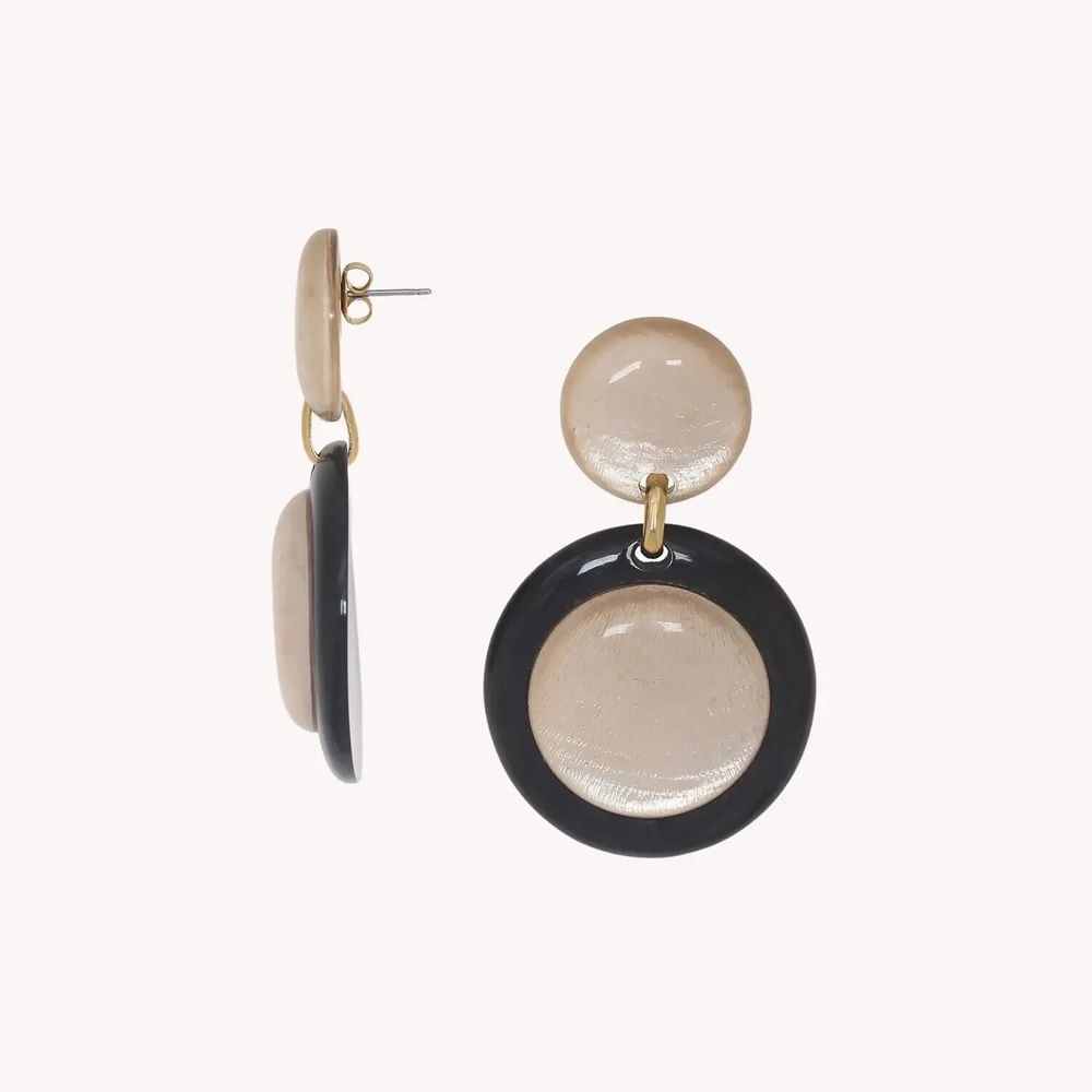 Jewelry - XL post earrings with 2 discs - Saint Honore - NATURE BIJOUX