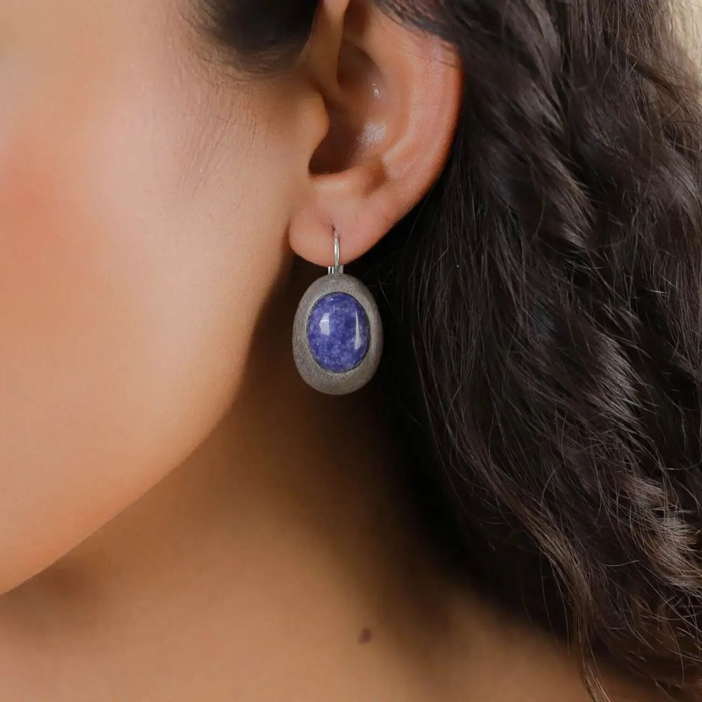 Bijoux - Boucles d'oreilles dormeuses ovales - Skala - NATURE BIJOUX