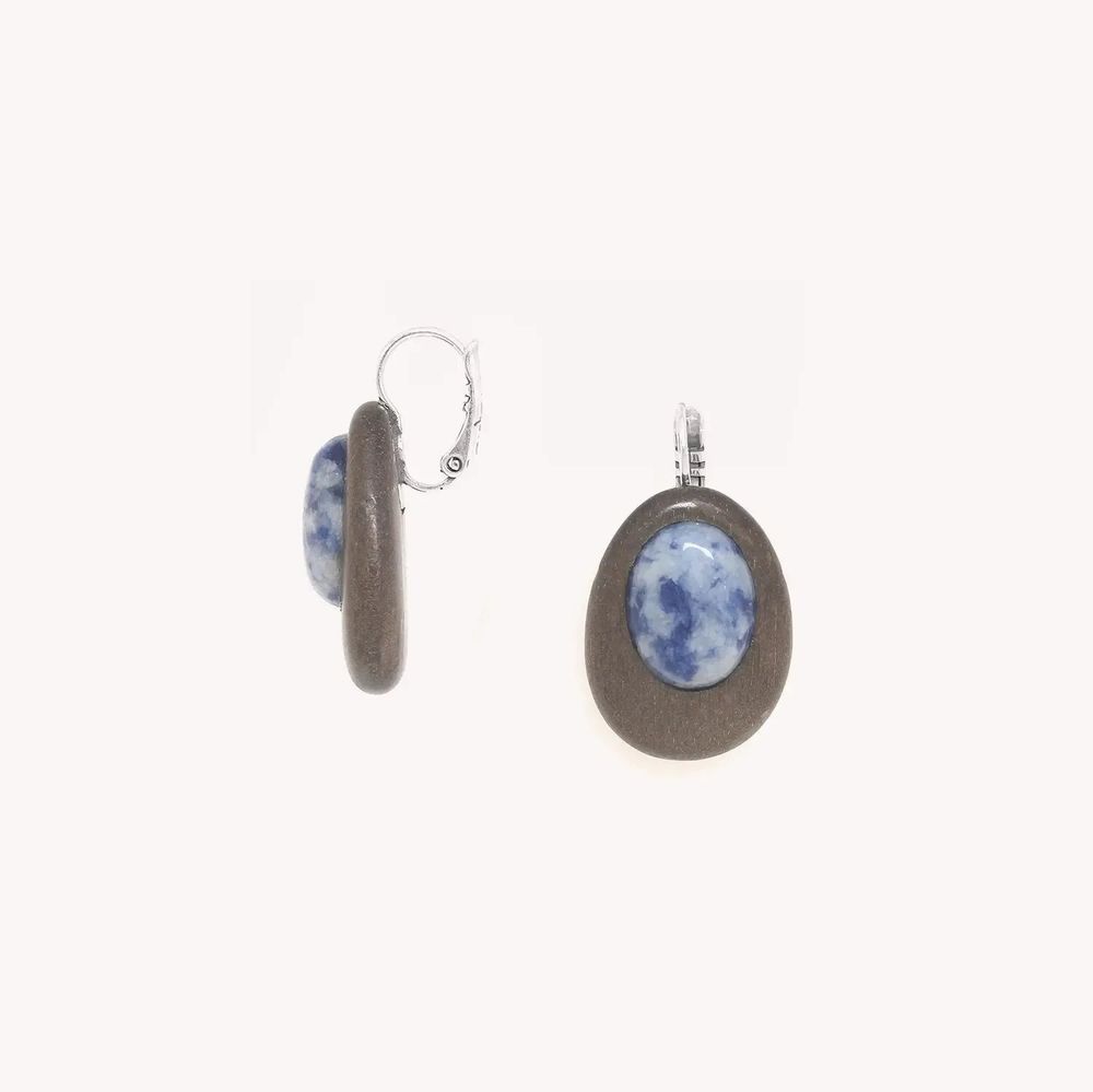 Bijoux - Boucles d'oreilles dormeuses ovales - Skala - NATURE BIJOUX