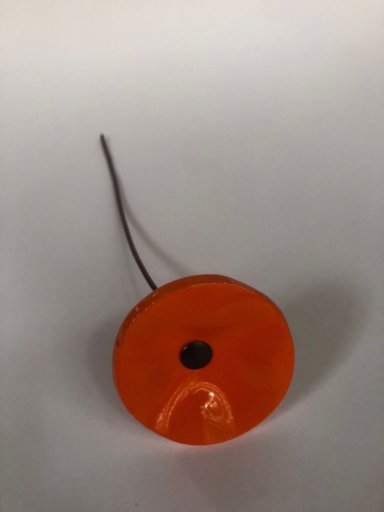 Floral decoration - Small Glass Flower For Outside In Orange On Flexible Stem - CARNEOL GLASS