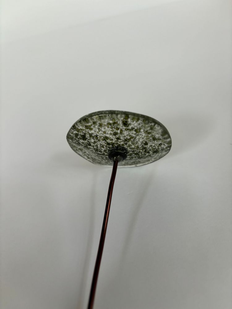 Floral decoration - Small Glass Flower For Outside In Moss On Flexible Stem - CARNEOL GLASS