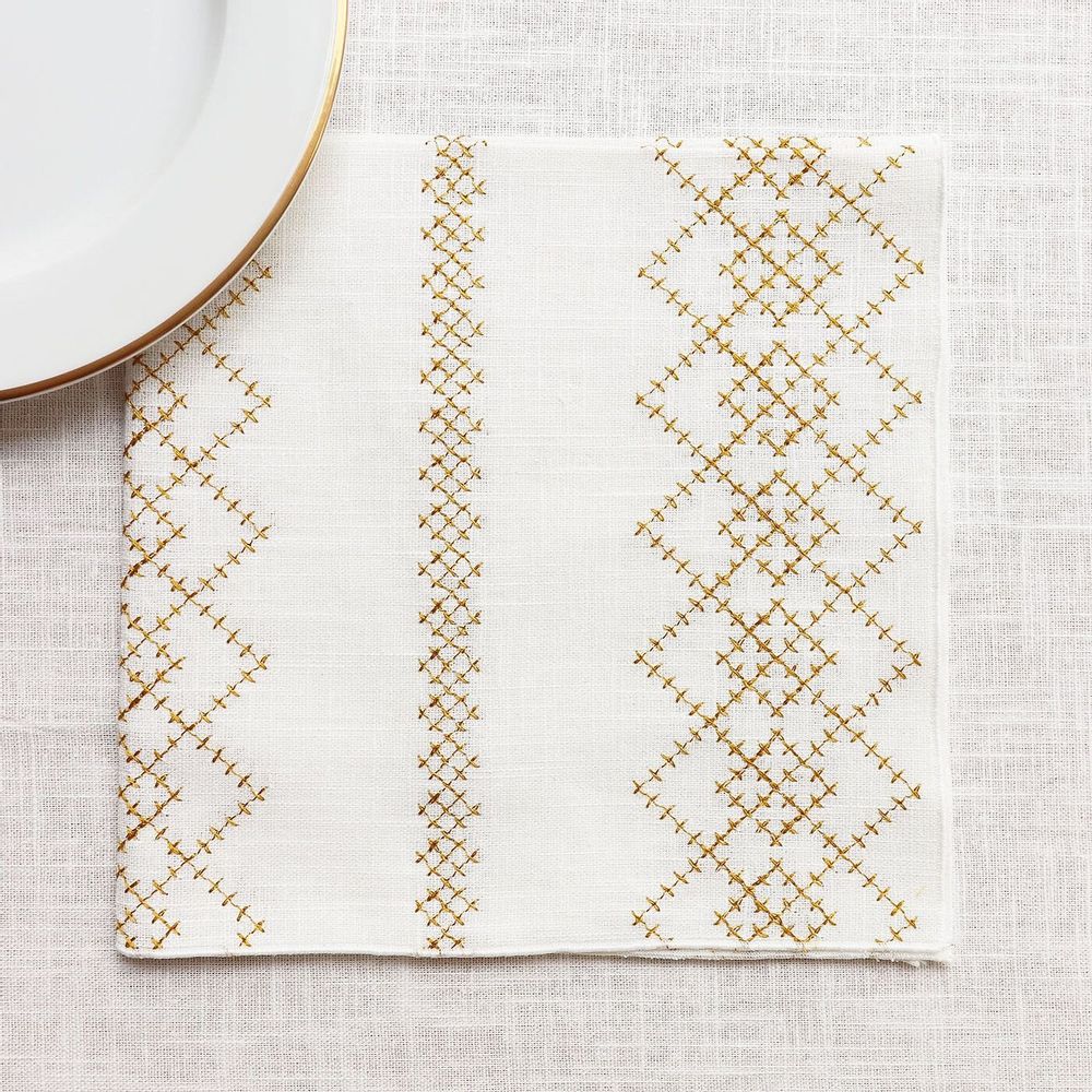 Linge de table textile - Serviette en lin | LOSANGA Or - GIARDINO SEGRETO
