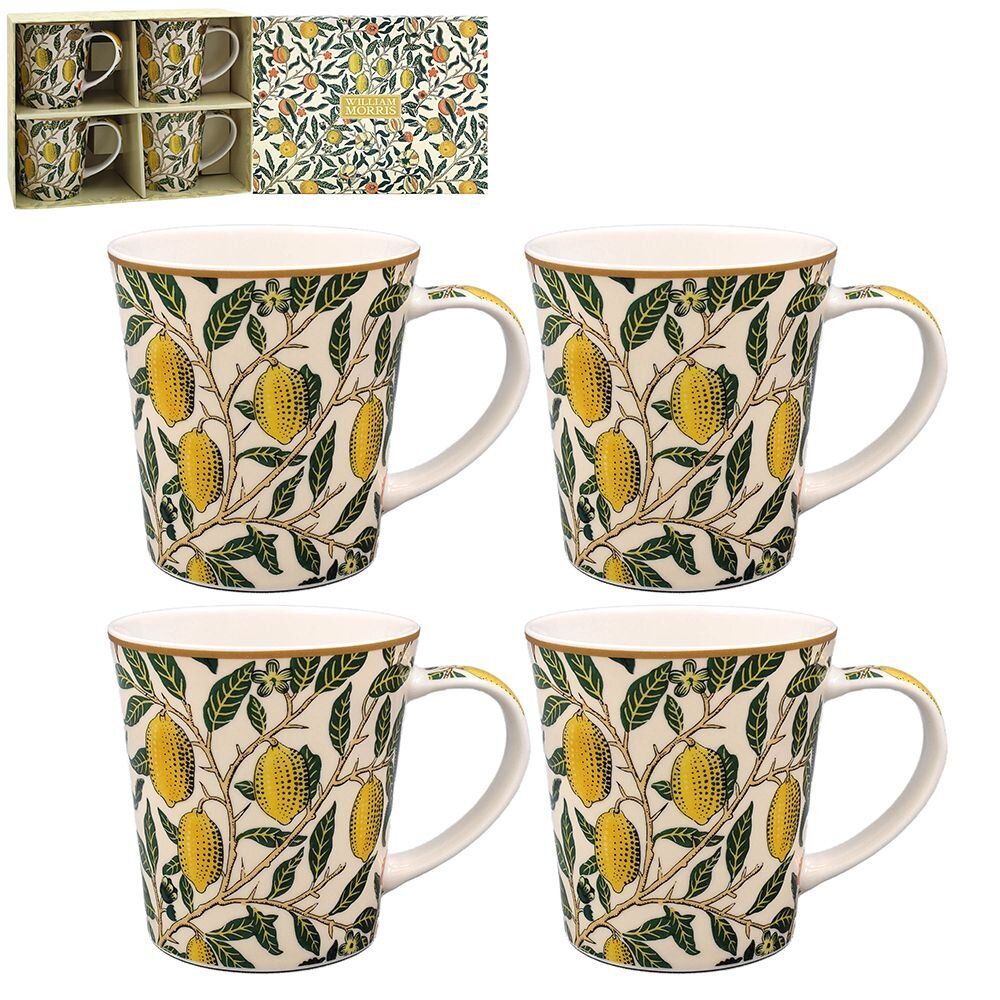 Mugs - mug set of 4 W.Morris fruits - KARENA INTERNATIONAL