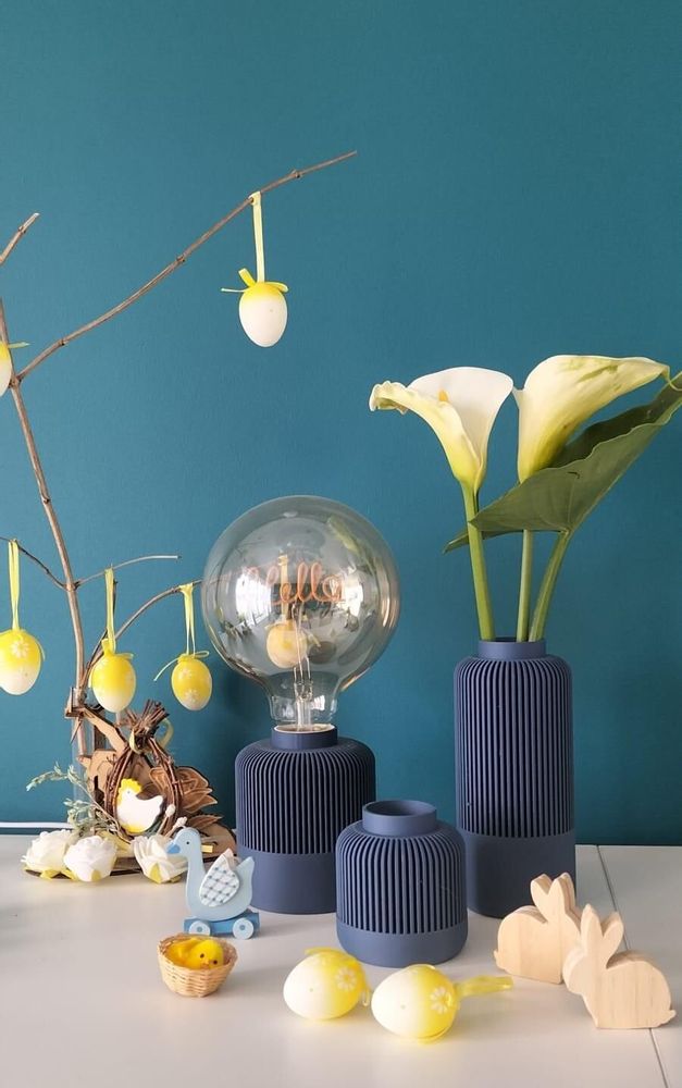 Table lamps - Designer and modern bulb base in 3D printing - CRÉA-TH