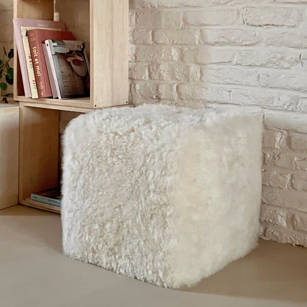 Design objects - Cubo, our sheepskin cube - MAISON THURET