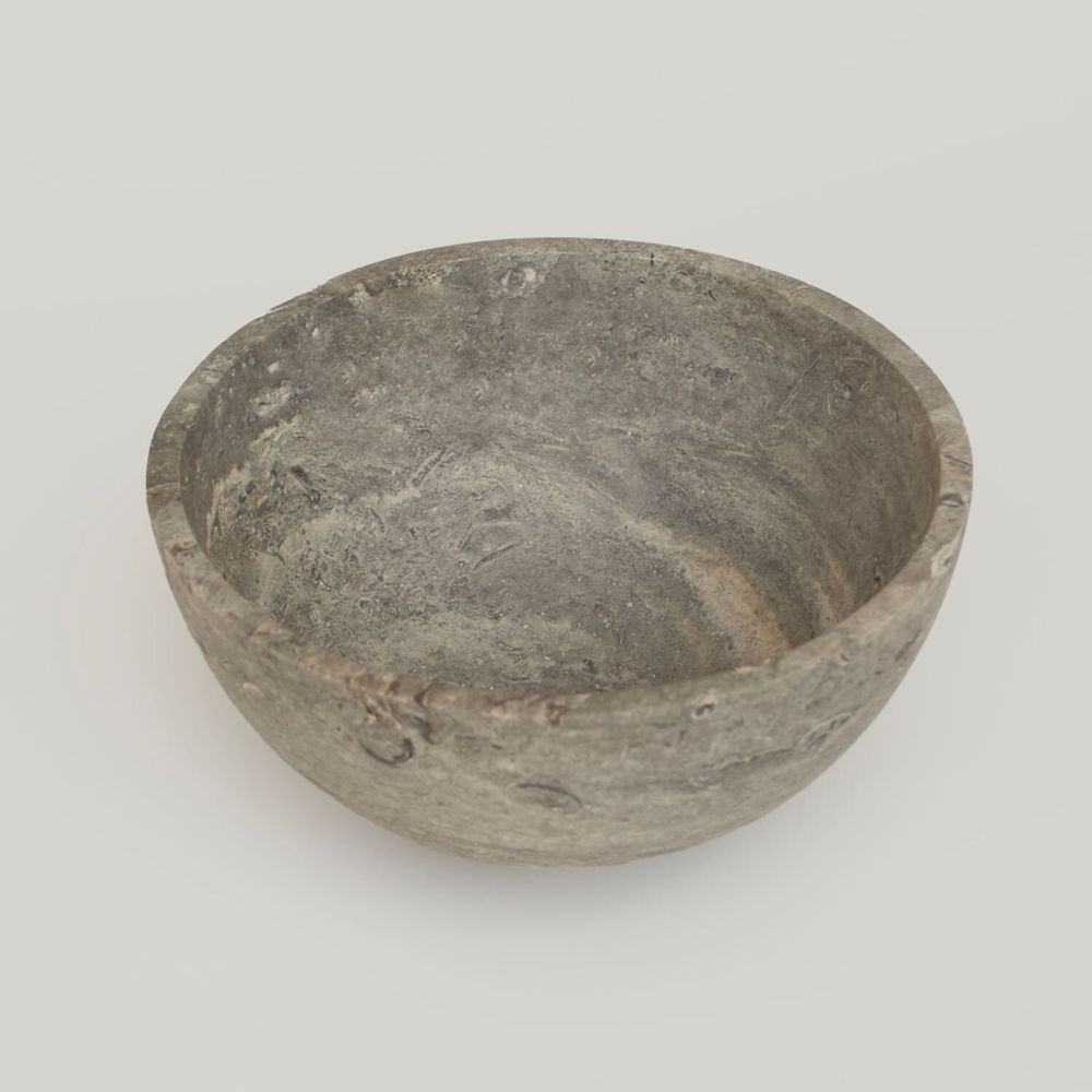 Bols - SILVER TRAVERTINE FRUIT BOWL - CENTERPIECE - KIWANO CONCEPT