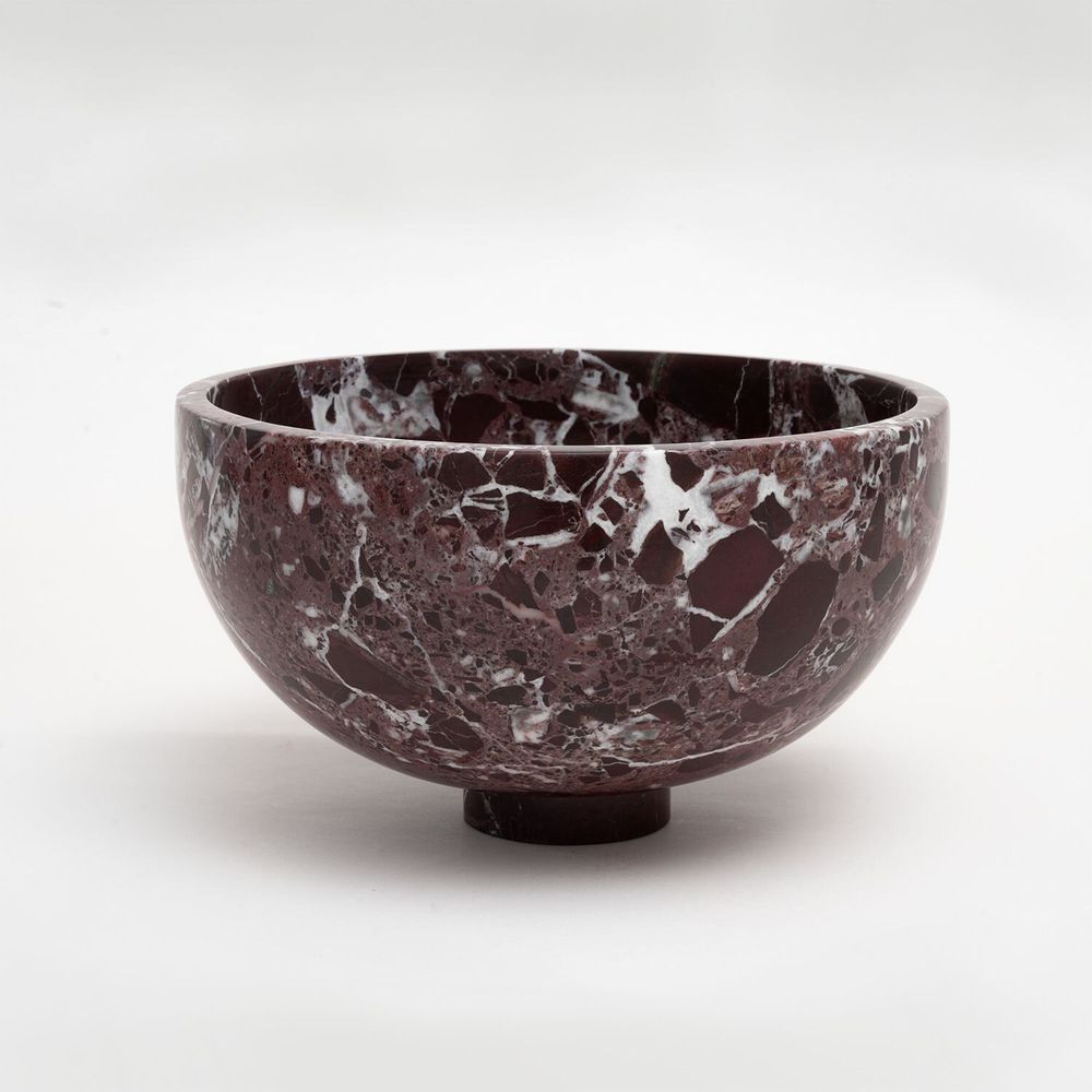 Bols - ROSSO LEVANTO MARBLE FRUIT BOWL - KIWANO CONCEPT