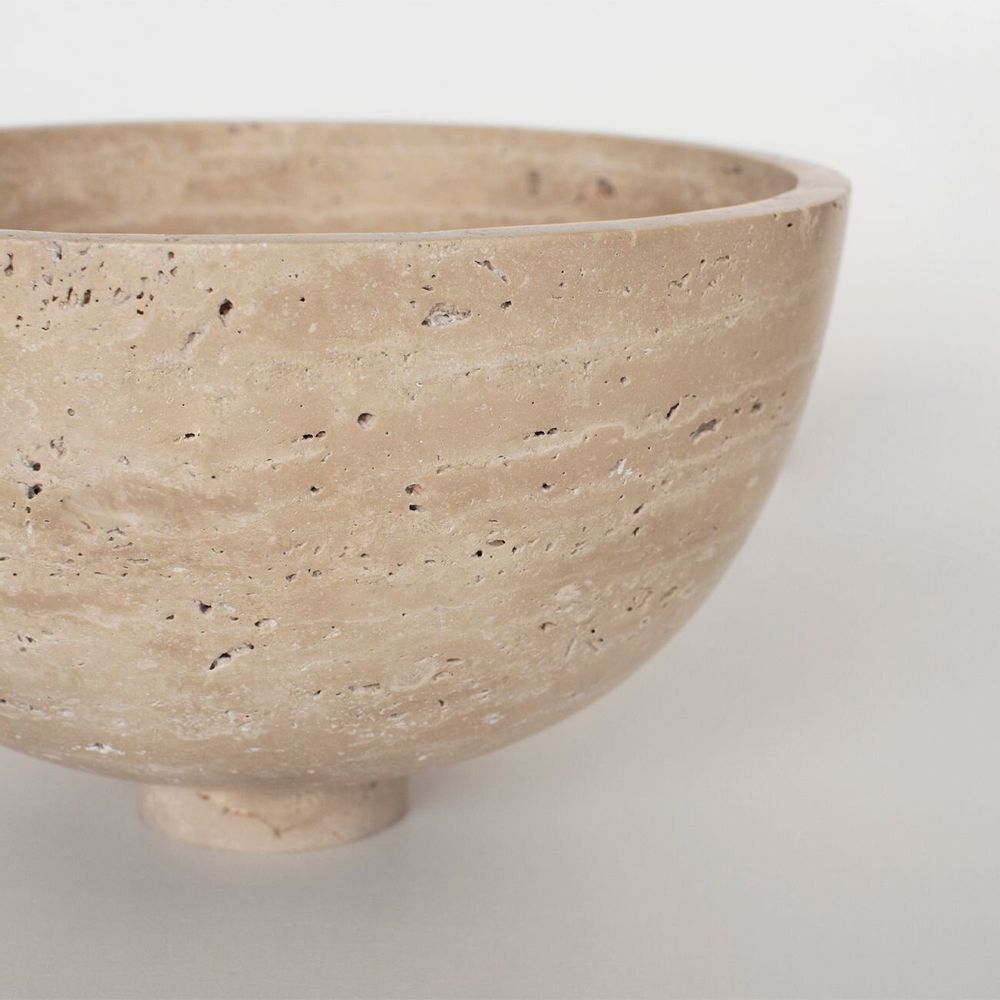 Bols - TRAVERTINE FRUIT BOWL - CENTERPIECE - KIWANO CONCEPT