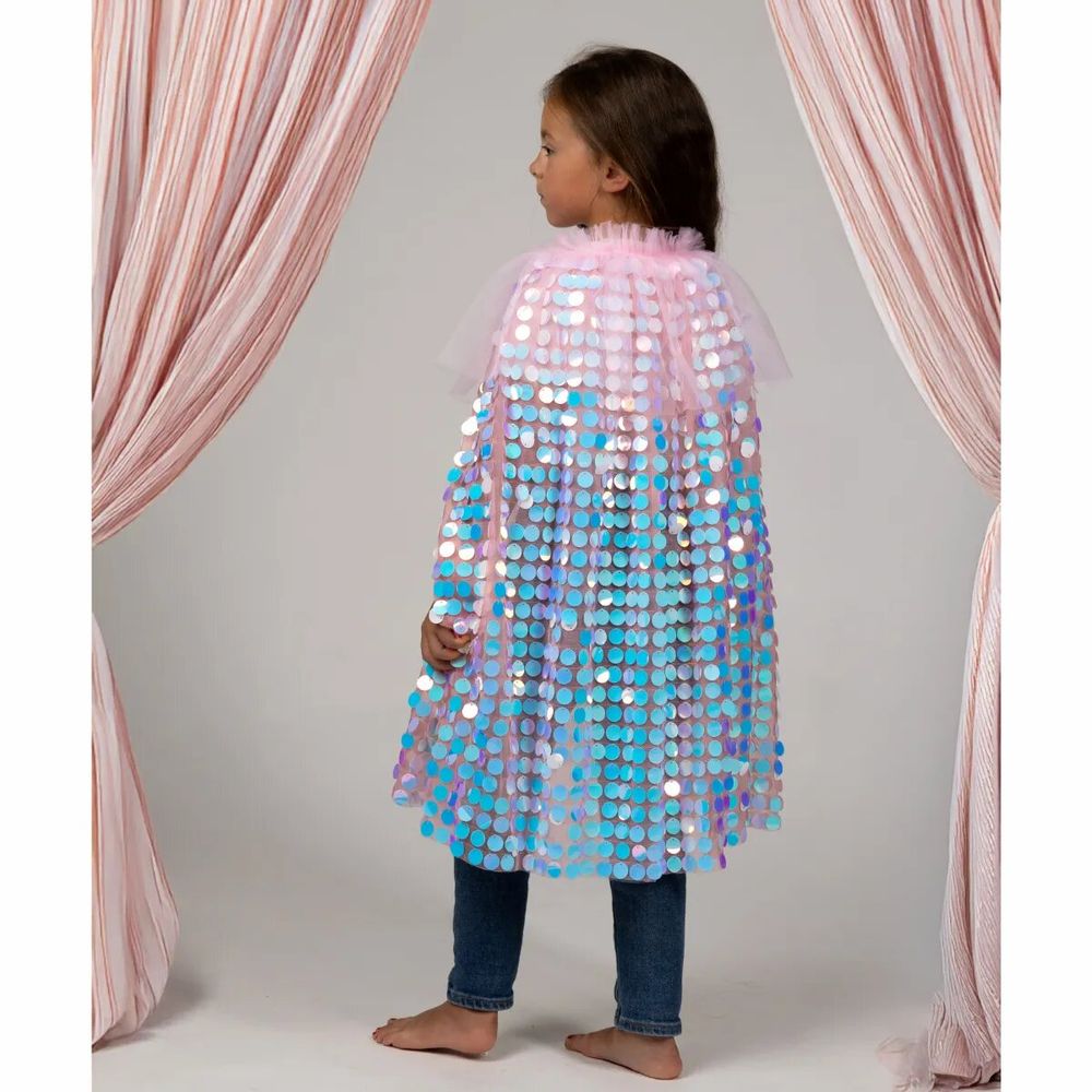 Children's dress-up - Galaxia Pink Sequin Cape TU - Costume - LABAY